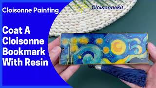 How to coat a cloisonne painting art with epoxy resin [upl. by Danyette]