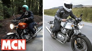 Royal Enfield Continental GT amp Interceptor ridden  Motorcyclenewscom [upl. by Frye]