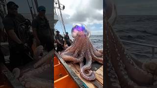 Big octopus in oceanoctopus fishing ocean fish jellyfish oceanmysteries facts amazingfacts [upl. by Shaffert]