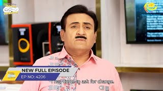 FULL EPISODE 4206 Jethalal ko Hua Nuksan  Taarak Mehta Ka Ooltah Chashmah [upl. by Cioffred243]