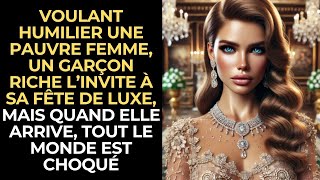 Voulant humilier une pauvre femme un garçon riche l’invite à sa fête de luxe quand elle arrive [upl. by Inalak]