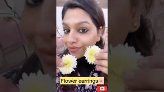 Flower earrings🌸✨ accessories hack makeuptips [upl. by Lebasi]