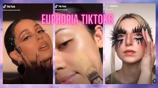 Euphoria Makeup looks outfits and nails  Tiktok compilation 2020 [upl. by Eedak]