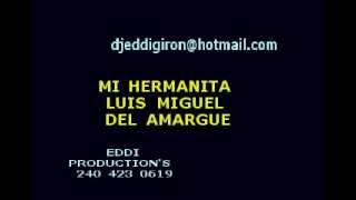 Luis miguel del amargue  Mi hermanita  KARAOKE EG RECORDS [upl. by Aimit]