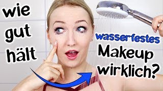 HÄRTETEST unter der DUSCHE Wie gut hält WASSERFESTES Drogerie Makeup WIRKLICH TheBeauty2go [upl. by Haff592]