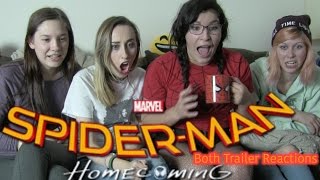 Spiderman Homecoming Both Trailer Reactions [upl. by Orimar]