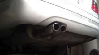 Mercedes E55 AMG W210 Rear Muffler Delete Before and After [upl. by Antonius177]