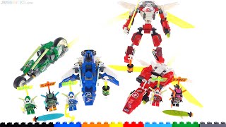 LEGO Ninjago Kais Mech Jet Jay amp Lloyds Velocity Racers review 71707 71709 [upl. by Pagas]