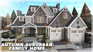 BLOXBURG Autumn Suburban Family Home Speedbuild  Roblox House Build [upl. by Oak200]