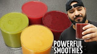 5 POWERFUL amp HEALTHY SMOOTHIES  INSTANT ENERGY BOOSTERS  WEIGHT LOSS [upl. by Krever]