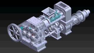 Ceramics Pottery Ware Deairing Pugmill Clay Extruder Machine Full Working Animation in SolidWorks [upl. by Ahsenwahs]