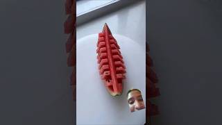 Wow so beautiful watermelon cating work 🍉😱😱😱testey shorts watermelon fruit cutting [upl. by Sullecram812]