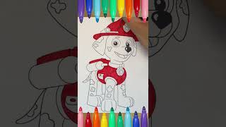 Colorare Paw Patrol  Disegni per bambini  Come disegnare Marshall [upl. by Demona]