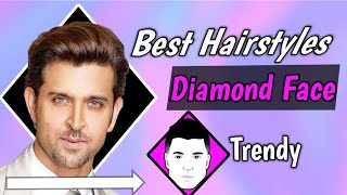 Best hairstyles for diamond face shape men  diamond hairstyle  diamond face hairstyles men [upl. by Nosirrah]