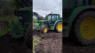 3 Trester Streuen mit dem Fendt 209 amp Rink Kompoststreuer  Beladung mit John Deere6320 Weinanbau [upl. by Trahern]