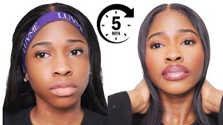 Just 5 MINUTES QUICK AND EASY MAKEUP FOR BEGINNERS NIGERIA [upl. by Wenonah]