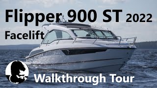 Flipper 900 ST 2022 facelift  Boat Walkthrough Video Tour [upl. by Franni]