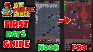 Get the right Start Tips and Tricks for New Players  Idle Obelisk Miner Beginners Guide [upl. by Maryjane35]