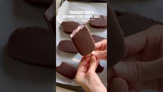 chocolate dipped strawberry ice cream bars shorts [upl. by Gnoud]