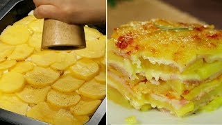 Un délicieux plat facile à préparer – Gratin de pommes de terre au jambon et fromage  SavoureuxTV [upl. by Kristina]