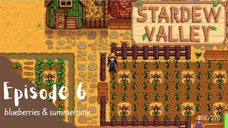 Stardew Valley Lets Play Episode 6  Blueberries amp Summertime [upl. by Rayford]