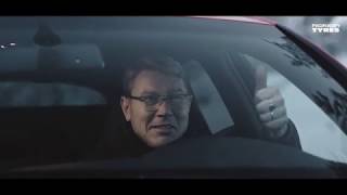 Mika Häkkinen tests the new Nokian Snowproof P winter tires [upl. by Eerual142]