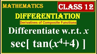 DIFFERENTIABILTY  Differentiate wrt x sec  tan x4  4 [upl. by Gaal]