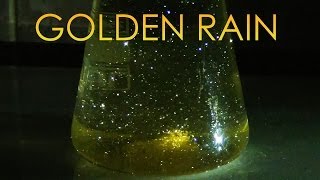 Golden Rain  Growing crystals of lead iodide Chemical reaction [upl. by Naihr84]