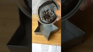 Star Chocolate Pudding 4 ingre nocook shorts dessert recipe chocolate viral [upl. by Alwyn]