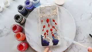 How to Make a Cloisonné Painting Phone Case with Sand Art  a Fun and Easy Tutorial [upl. by Conlen]