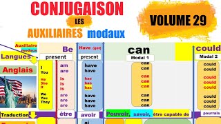 CONJUGAISON DES AUXILIAIRES ET DES MODAUX VOLUME 29  ANGLAIS FACILE NIVEAU A2  B1 [upl. by Vilberg]