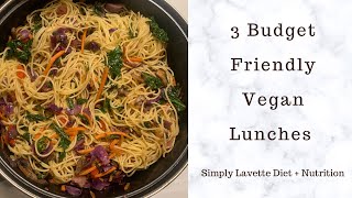 3 Budget Friendly Vegan Lunches  Simply Lavette vegan plantbased plantbasedlunch veganlunch [upl. by Avid903]