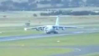 Fully loaded IL76 taking off must see [upl. by Ziagos759]