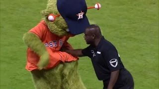 Dance Battle  Astros Mascot vs Security guard [upl. by Reis]