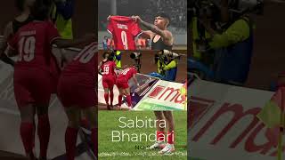 Sabitra Bhandari Samba Score Goal vs India SAFF Championship 2024 [upl. by Lorimer523]