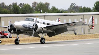 Lockheed 12A Electra Junior Crashed at Chino Airport Yanks Air Museum NOT A CRASH VIDEO N94R NC2072 [upl. by Liamsi]