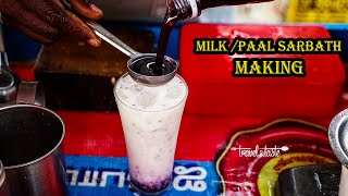 Paal Sarbath Recipe Milk Sarbath Making  Indian Summer Drink  Travel and Taste [upl. by Bixler]