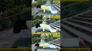 Chaturanga Dandasana FourLimbed Staff Pose motivation yogapose yogaposesforbeginners trending [upl. by Selrhc]