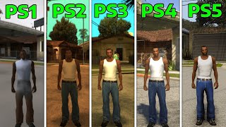 GTA San Andreas PS1 VS PS2 VS PS3 VS PS4 VS PS5 Comparison [upl. by Esinad585]