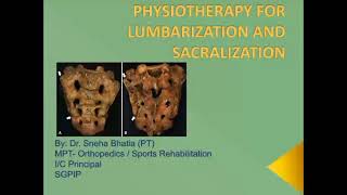 Physiotherapy for Lumbarization and Sacralization StayHome and study WithMe [upl. by Reine43]