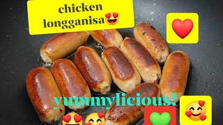 Cooking Chicken Longganisa for Breakfast yummy fried bestfood [upl. by Kinelski]