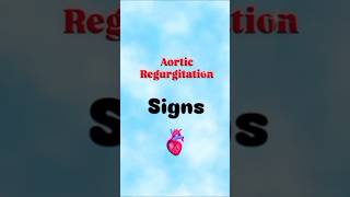 Aortic Regurgitation  Signs aortic regurgitation heart sign [upl. by Nella]