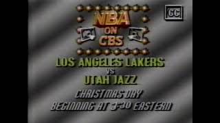 LA Lakers Vs Utah Jazz 1988 Promo  CBS  NBA On CBS [upl. by Meehaf997]