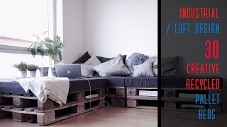 30 DIY Recycled Pallet Bed Frame Designs [upl. by Rehteh]