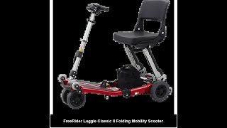 FreeRider Luggie Classic II Folding Mobility Scooter [upl. by Joeann]