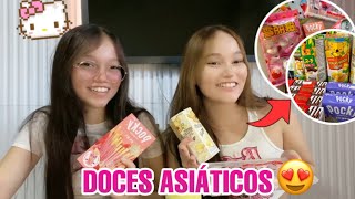 PROVANDO DOCES ASIÁTICOS PELA PRIMEIRA VEZ ft Licy Games [upl. by Yecad]