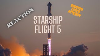 🔴LIVE  REACTION STARSHIP FLIGHT 5   FR [upl. by Pachton]