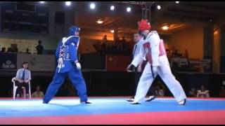 IRI  KOR Intenso combate de Taekwondo [upl. by Gaul626]