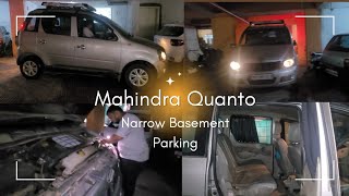 Parking My Mahindra Quanto in a Narrow Basement Parking mahindra quanto rarecars suv [upl. by Akihc]