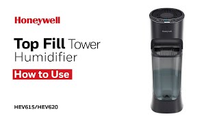 Honeywell Top Fill Cool Moisture Tower Humidifier HEV615HEV620  How to Use [upl. by Meekyh]